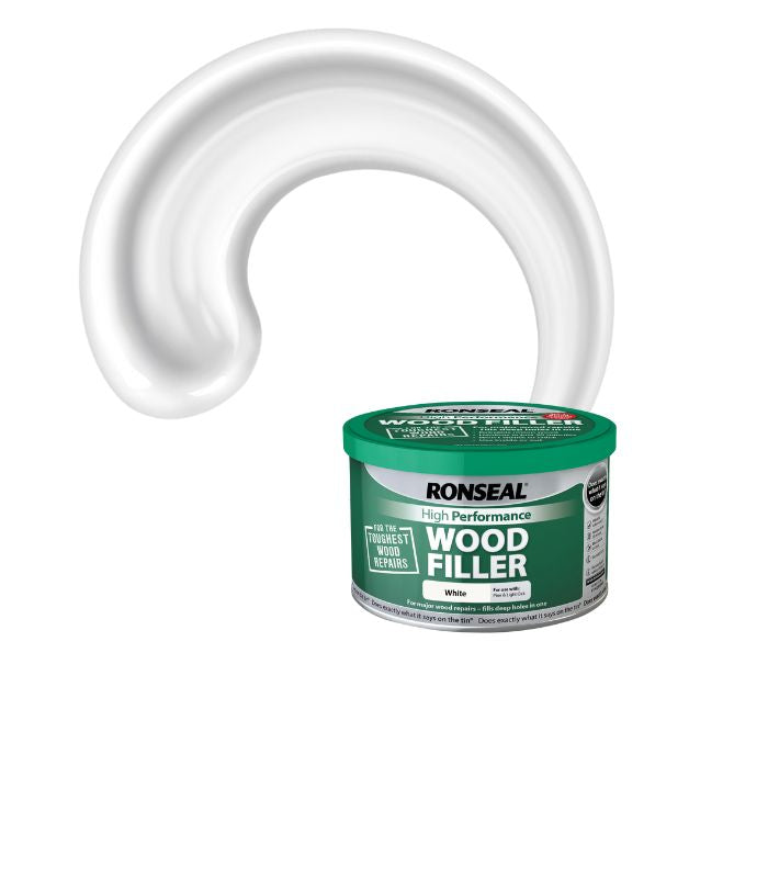 Ronseal High Performance Wood Filler - 2 Part System - White - 275g