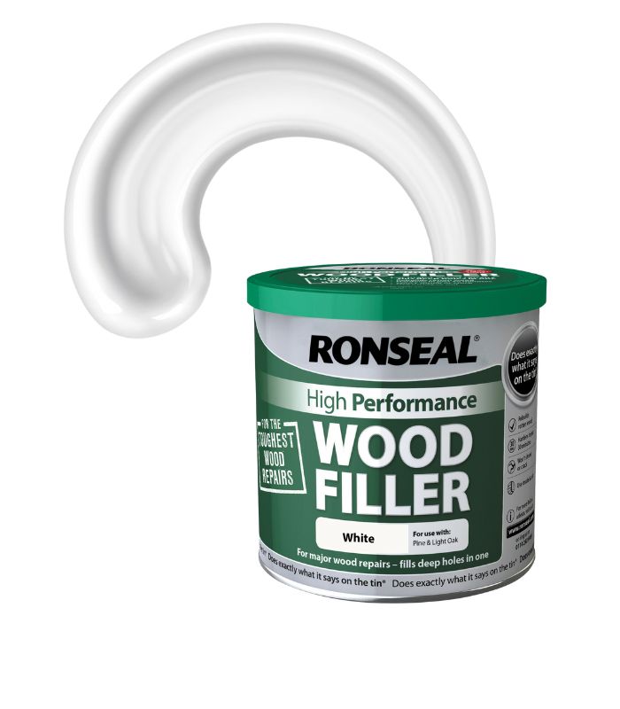 Ronseal High Performance Wood Filler - 2 Part System - White - 3.7 Kg