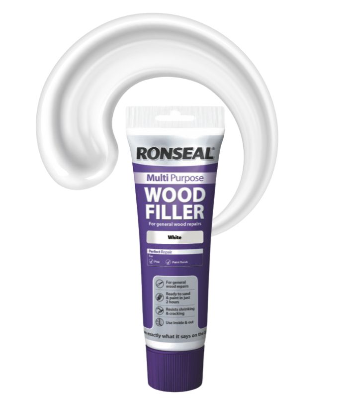 Ronseal Multi Purpose Wood Filler - White - 325g - Tube