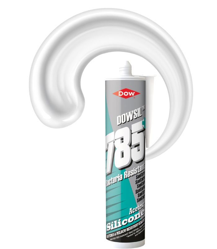 Dowsil 785+ Bacteria-resistant Sanitary Silicone Sealant 310ml Cartridge - White