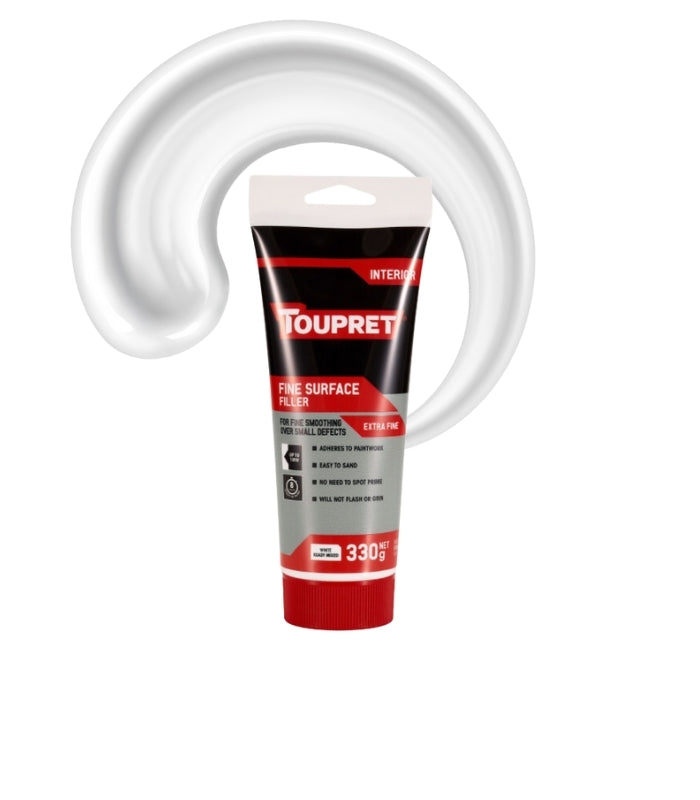 Toupret Fine Surface - Extra Fine Ready Mixed Interior Filler - 330g Tube
