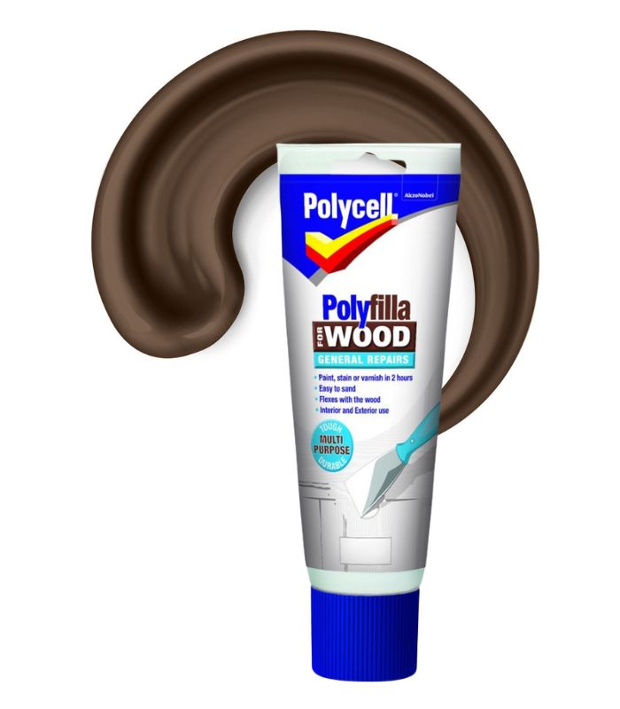 Polycell Polyfilla Wood Filler General Repairs - Ready Mixed Tube - Dark - 330g
