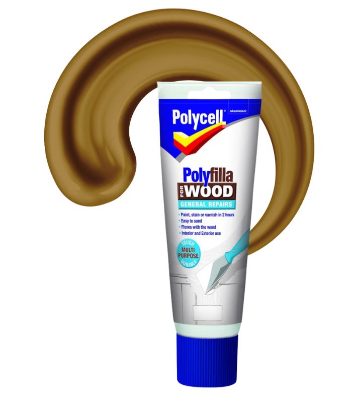 Polycell Polyfilla Wood Filler General Repairs - Ready Mixed Tube - Medium 330g