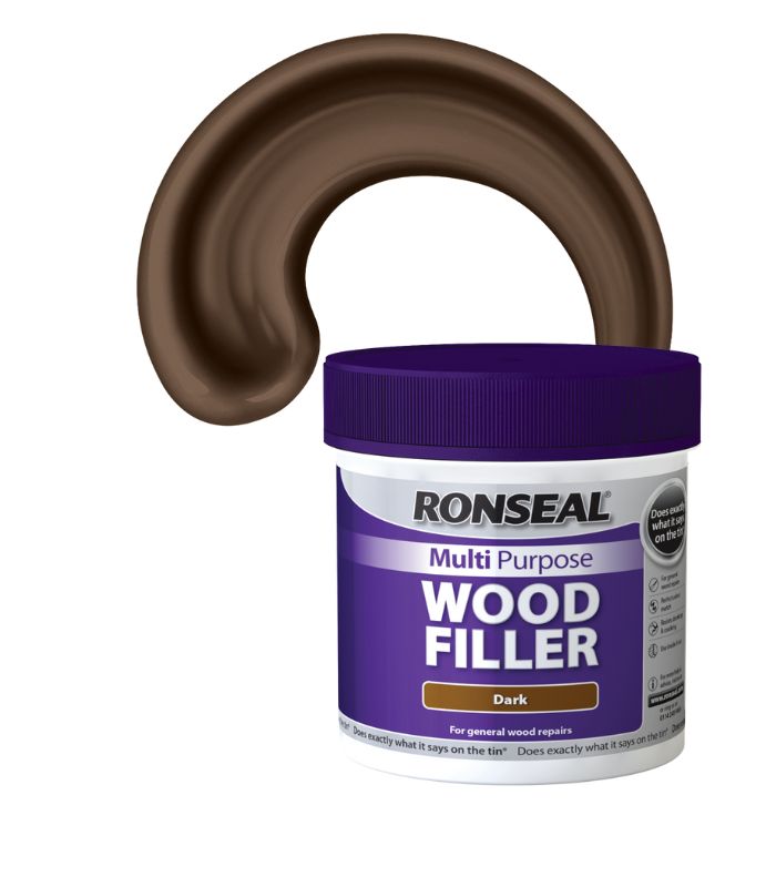 Ronseal Multi Purpose Wood Filler - Dark - 465g - Tub