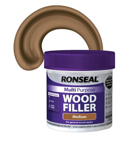 Ronseal Multi Purpose Wood Filler - Medium - 465g - Tub