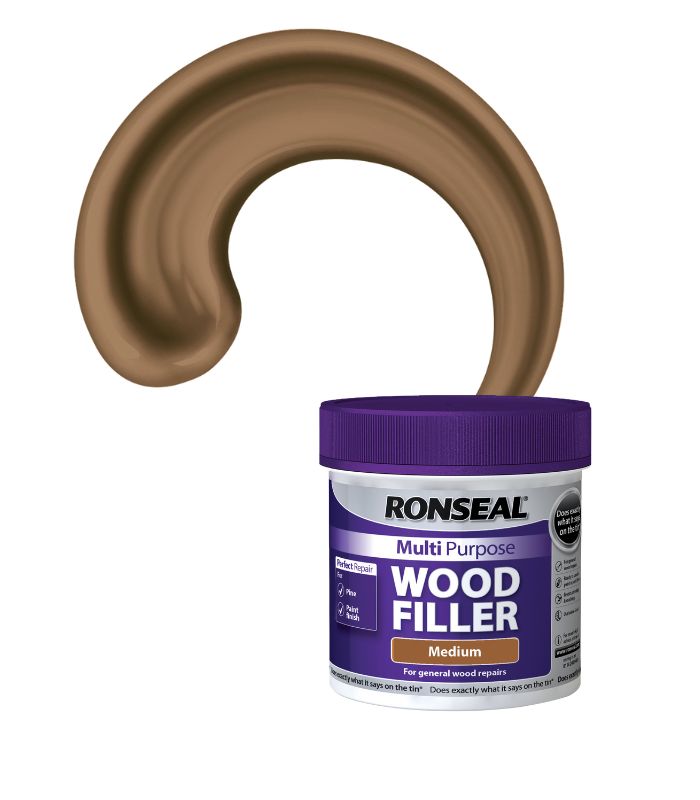 Ronseal Multi Purpose Wood Filler - Medium - 250g - Tub