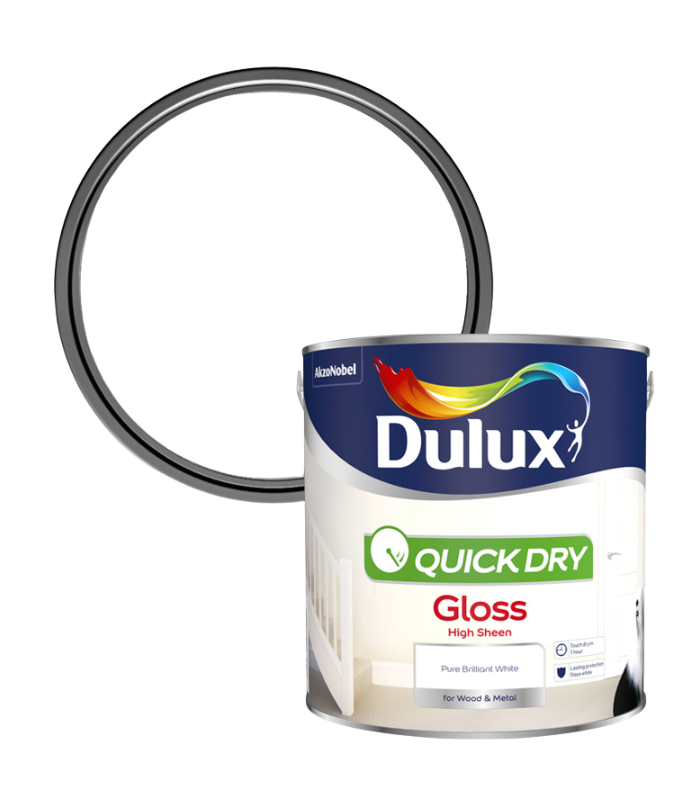 Dulux Retail Quick Dry Gloss - Pure Brilliant White - 2.5L