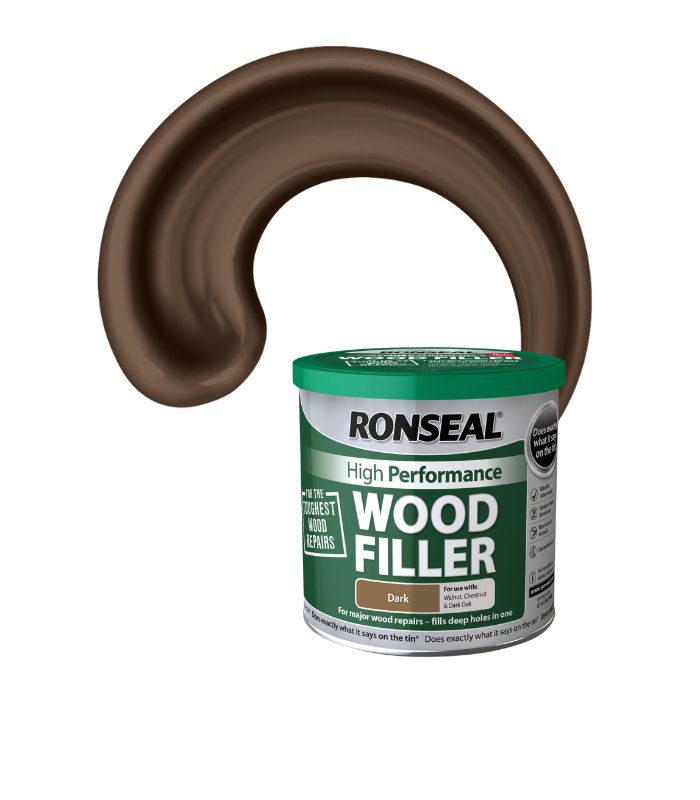 Ronseal High Performance Wood Filler - 2 Part System - Dark - 550g