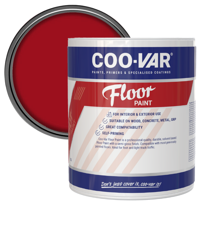 CooVar Floor Paint - Bright Red - 5 Litre