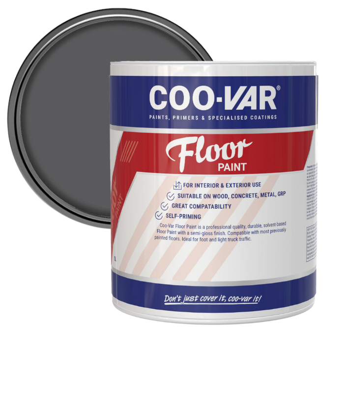 CooVar Floor Paint - Dark Grey - 5 Litre
