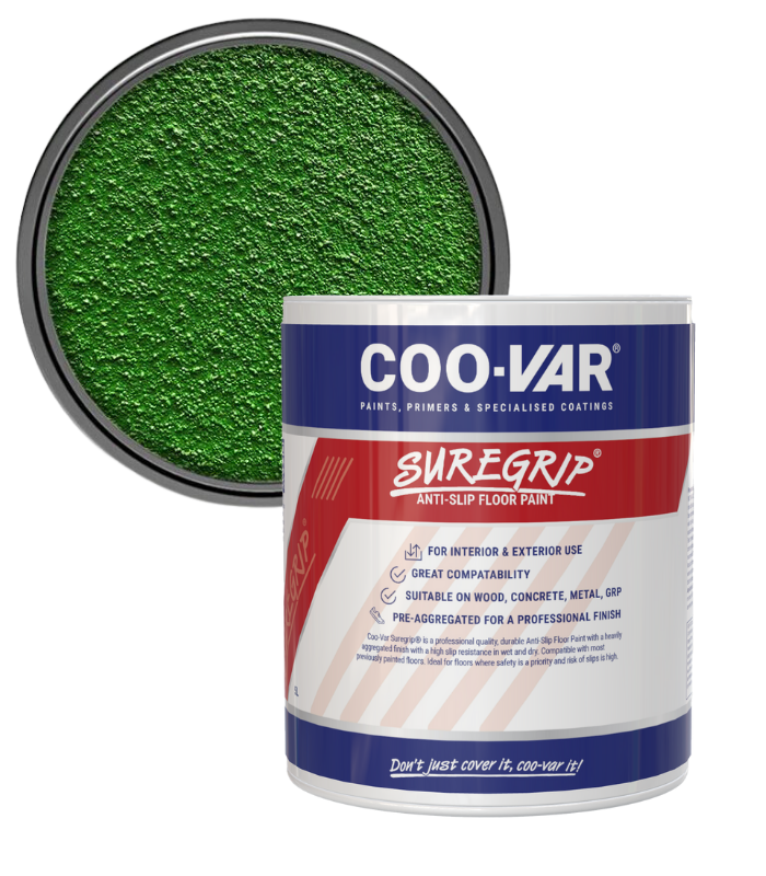 CooVar Suregrip Anti Slip Floor Paint - Green - 5 Litre