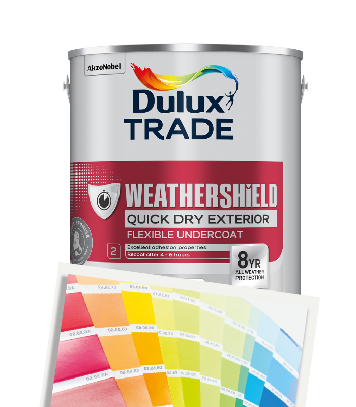 Dulux Trade Weathershield Quick Dry Exterior Flexible Undercoat 5L - Tinted Mixed Colour