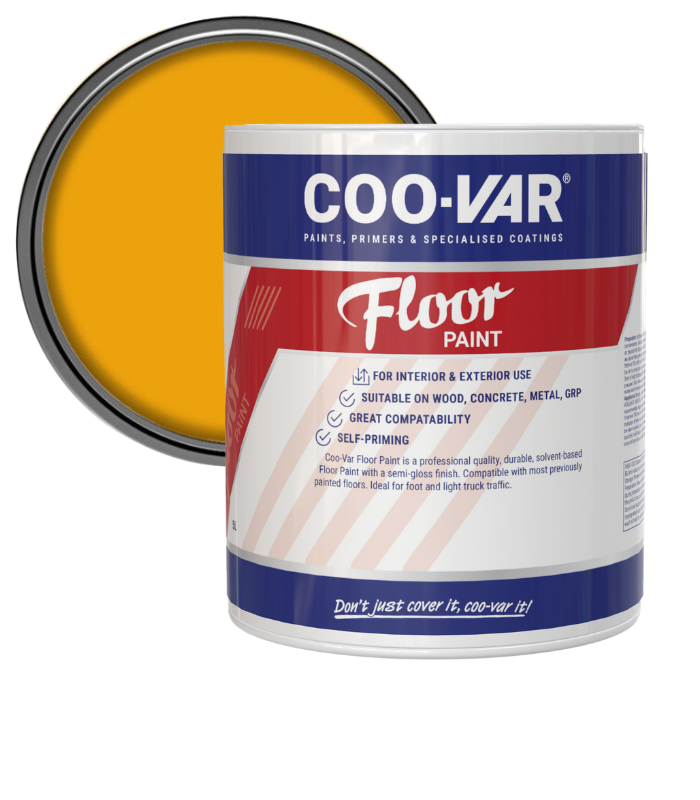 CooVar Floor Paint - Safety Yellow - 5 Litre