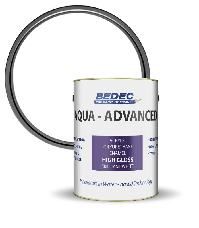 Bedec Aqua Advanced Paint Gloss - Brilliant White - 5 Litre