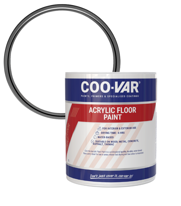 CooVar Acrylic Floor Paint - White - 5 Litre