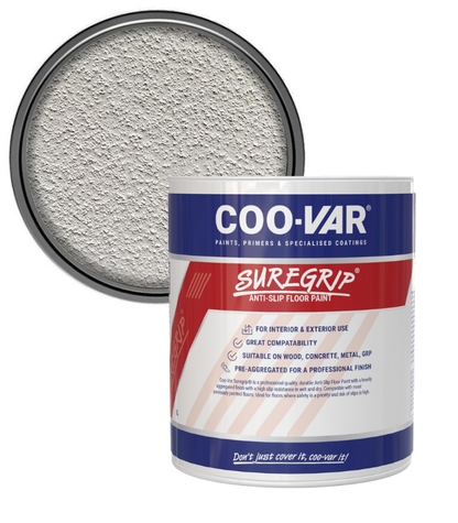 CooVar Suregrip Anti Slip Floor Paint - White - 5 Litre