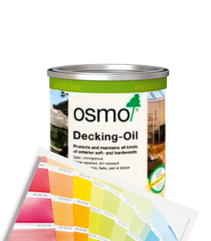 Osmo Decking Oil Satin - 750ml - Tinted Mixed Colour