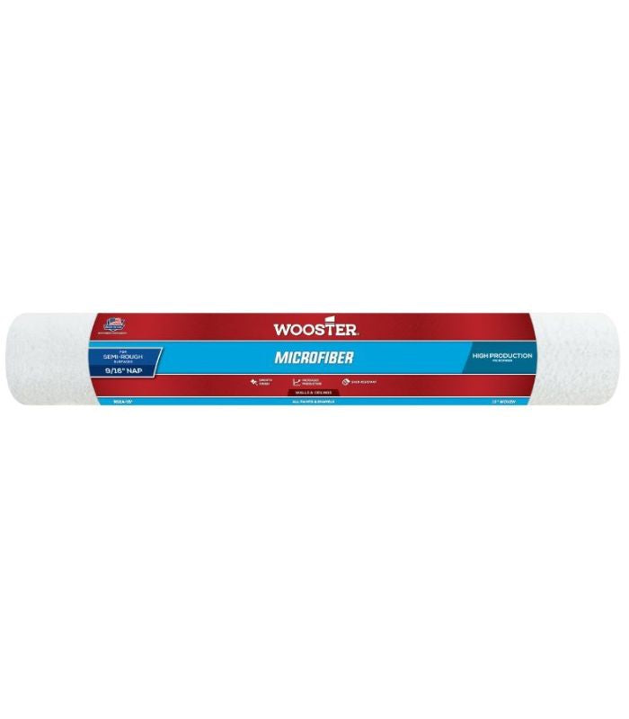 Wooster Microfiber 9/16" Nap Semi Rough Paint Roller Sleeve - 18 Inch