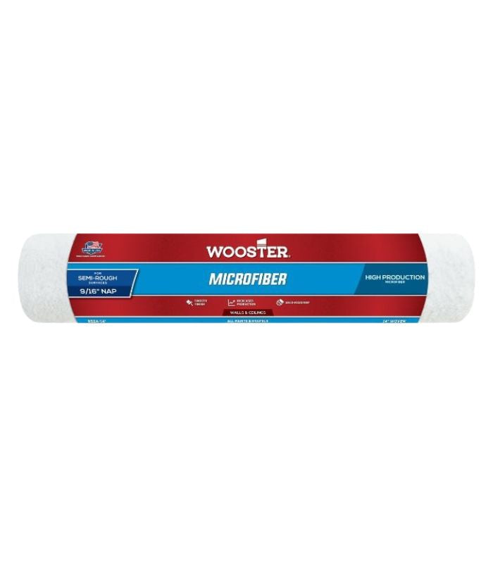 Wooster Microfiber 9/16" Nap Semi Rough Paint Roller Sleeve - 14 Inch
