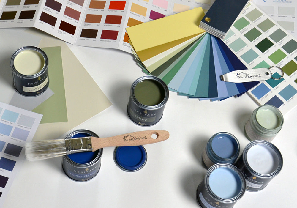 Next Day Paint homepage paint and colour charts display
