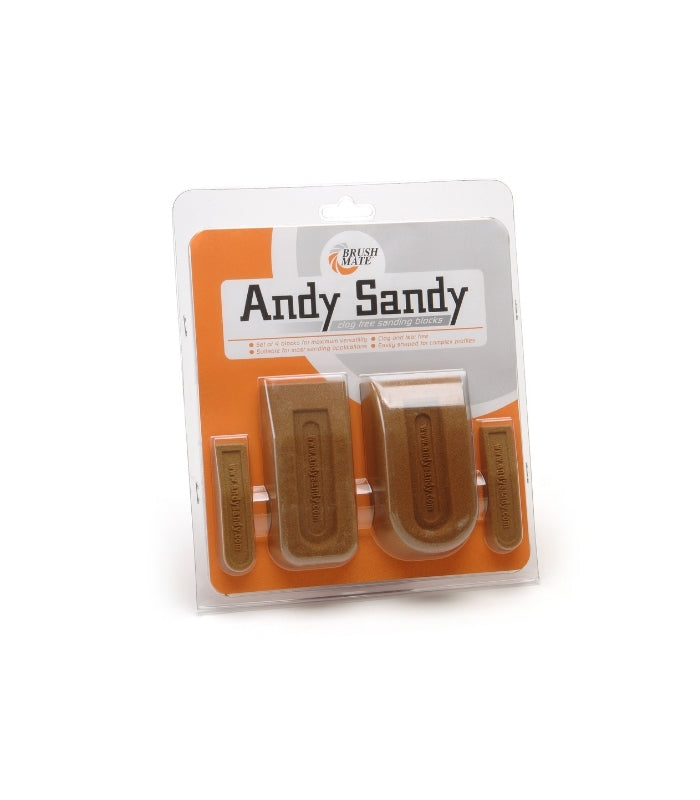 Brush Mate - Andy Sandy - Pack of 4 Sanding Blocks Sanding Block Paper