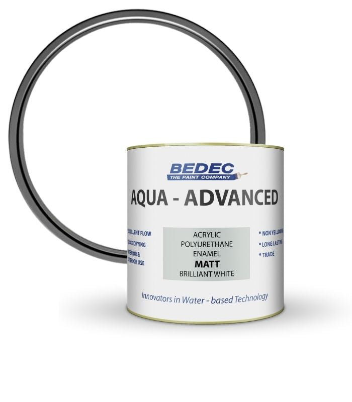 Bedec Aqua Advanced Paint Matt - Brilliant White - 2.5 Litre