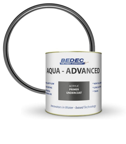 Bedec Aqua Advanced Paint Primer Undercoat - White - 2.5 Litre
