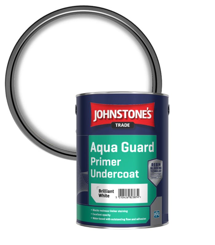 Johnstones Trade Aqua Guard Durable Water Based Primer Undercoat White 1 Litre