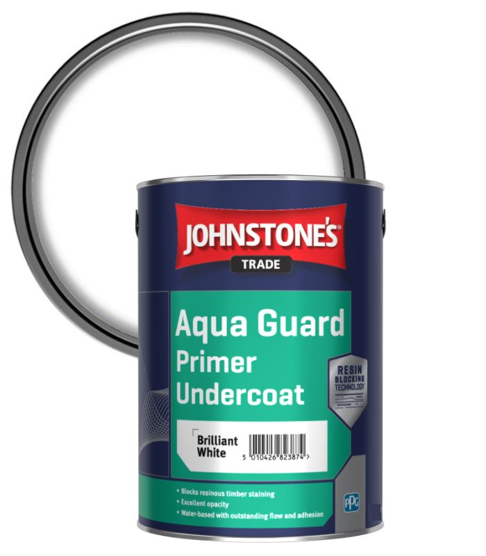 Johnstones Trade Aqua Guard Durable Water Based Primer Undercoat White 2.5 Litre