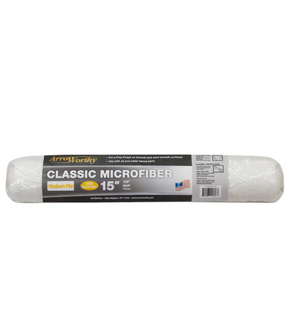 Arroworthy Classic Microfiber Paint Roller Refill - Medium Pile - 15" (Pole)