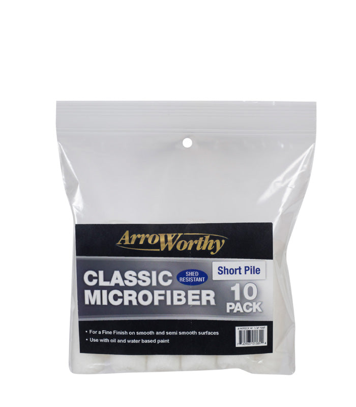 Arroworthy Classic Microfiber Mini Roller Refill - Short Pile - 4" (10 Pack)