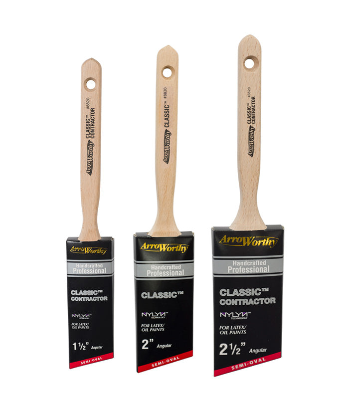 Arroworthy Classic Long Handle Semi Oval Angled Paint Brush
