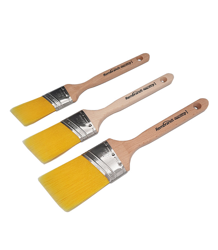 Arroworthy Rembrandt Oval Angular Sash Paint Brush - 3 Pack