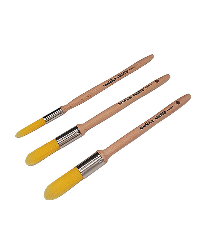 Arroworthy Rembrandt Round Chisel Trim Paint Brush - 3 Pack