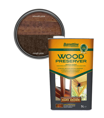 Barrettine Wood Preserver - Dark Brown - 5L