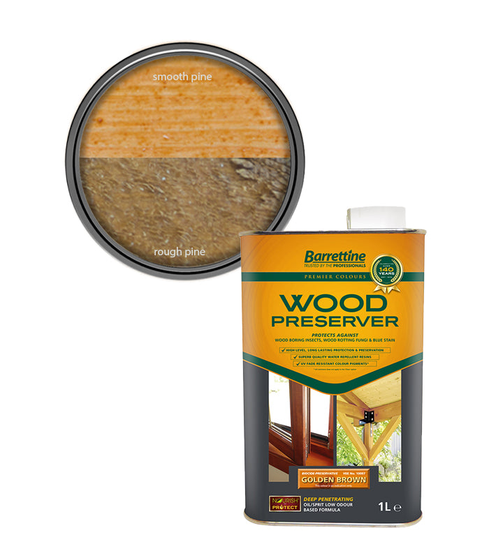 Barrettine Wood Preserver - Golden Brown - 1L