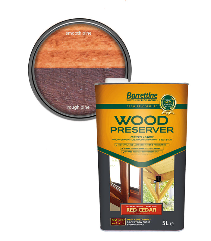 Barrettine Wood Preserver - Red Cedar - 5L