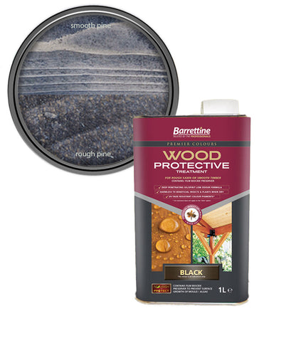 Barrettine Wood Protective Treatment Paint - Black - 1L