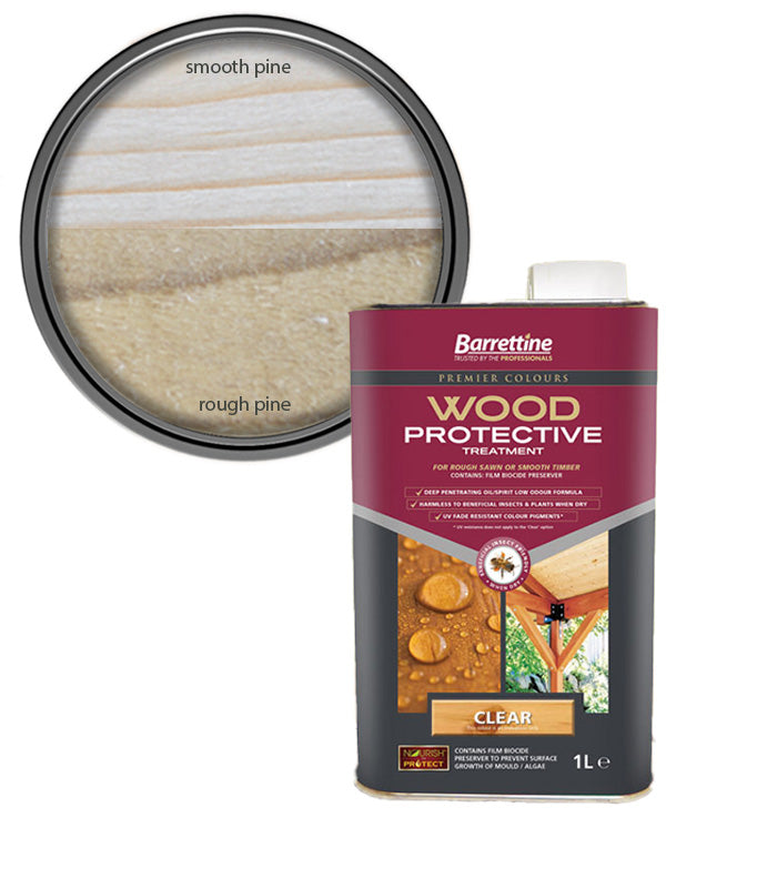 Barrettine Wood Protective Treatment Paint - Clear - 1L