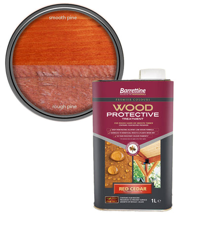 Barrettine Wood Protective Treatment Paint - Red Cedar - 1L