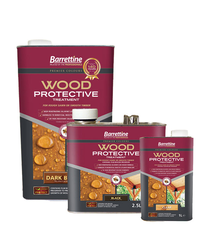 Barrettine Wood Protective Treatment Paint - All Colours - All Sizes