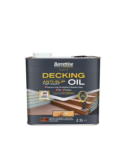 Barrettine Anti Slip Decking Oil - Clear - 2.5L
