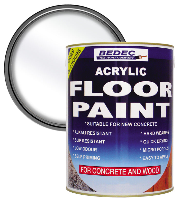 Bedec Acrylic Floor Paint - Clear - 5 Litre