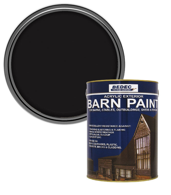 Bedec Barn Paint - Satin - Black - 2.5L