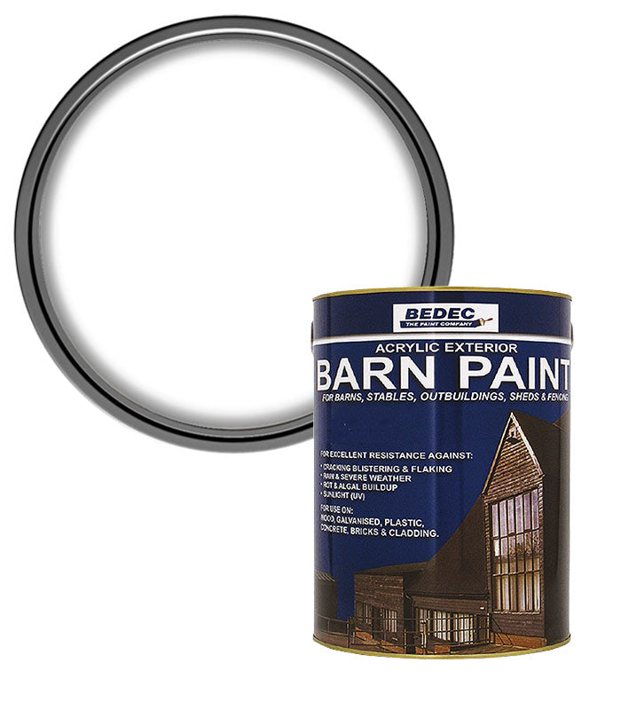 Bedec Barn Paint - Satin - White - 2.5L