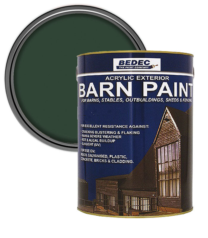 Bedec Barn Paint - Semi-Gloss - Dark Green - 5L