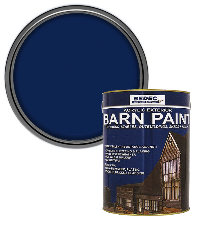 Bedec Barn Paint - Semi-Gloss - Deep Blue - 5L