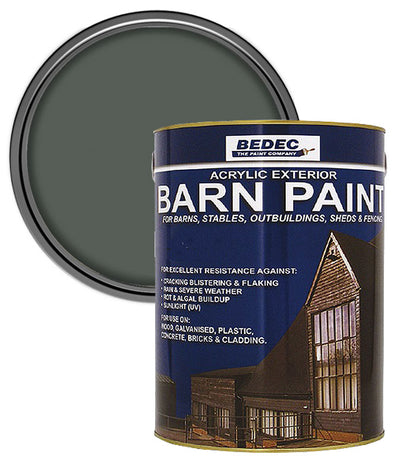 Bedec Barn Paint - Semi-Gloss - Forest Green - 5L