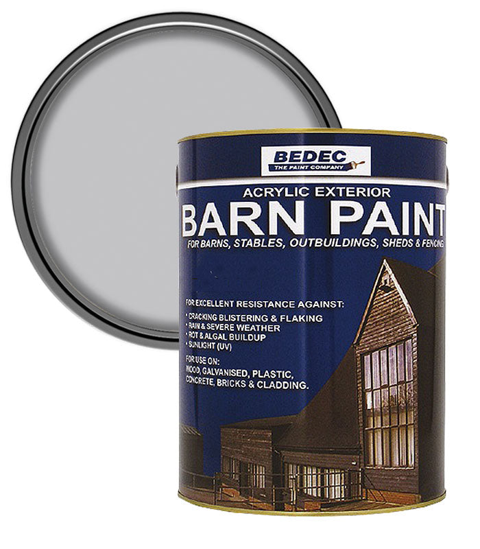 Bedec Barn Paint - Semi-Gloss - Light Grey - 5L