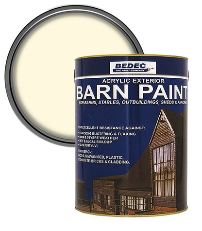 Bedec Barn Paint - Semi-Gloss - Magnolia - 5L